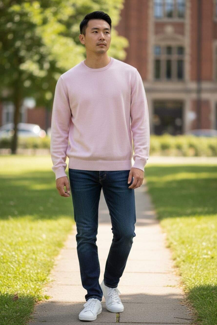 Reiss Men's Wessex Merino Wool Crewneck Sweater NEW Size XXL $160 New Lavender